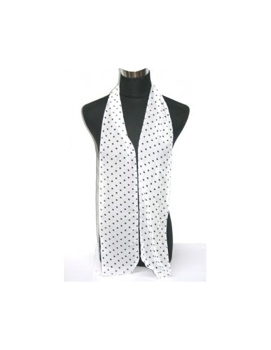 Schal - weiss-schwartz Dots