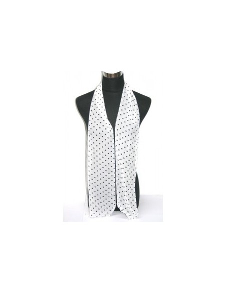 Scarf - white-black Dots
