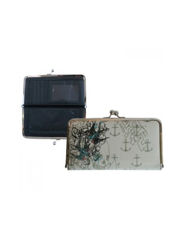 Miami Ink - Flying Swallows Clip Wallet