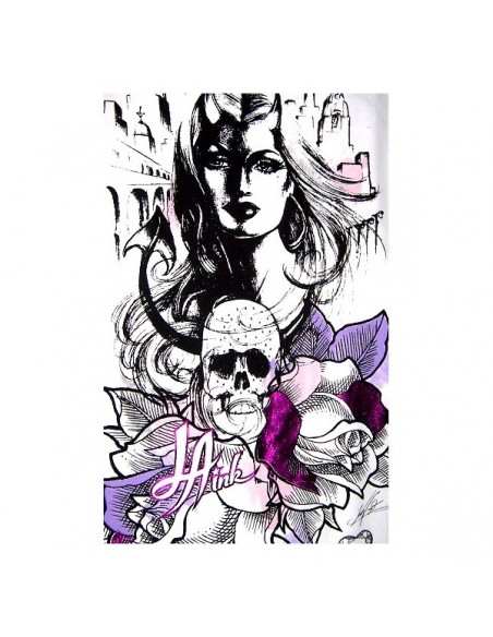 LA Ink White, Woman T-Shirt - She Devil