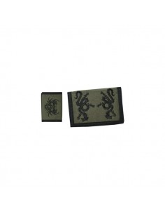 Velcro Wallet - Tribal Dragon Army Green