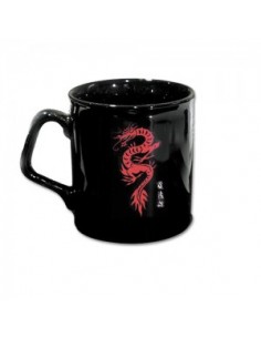 Becher Schwarz - Drache Rot