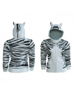 Generic Zebra Print Girls Hoody - Vest met Capuchon