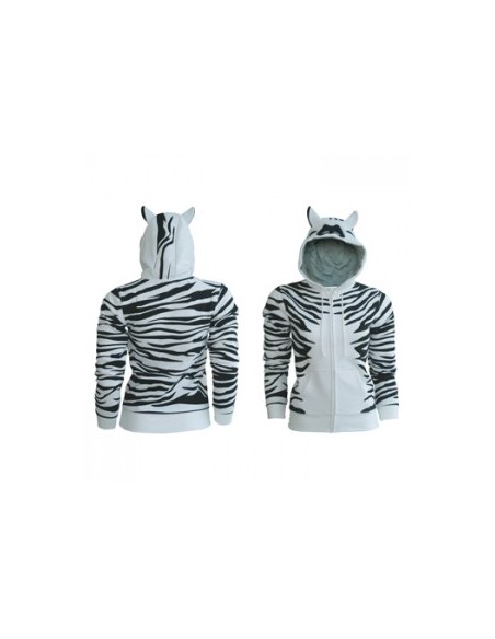 Generic Zebra Print Girls Hoody - Vest met Capuchon