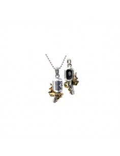 Ul13 Ketting met hanger - Let s Rock Microfoon