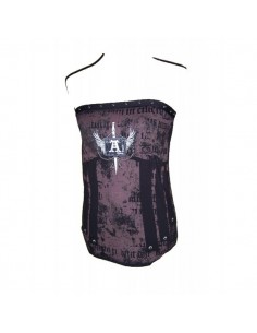 Words Corset Black - Girls T-Shirt Strapless 2