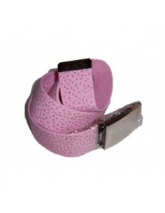 Belt pink with metal fastener 2