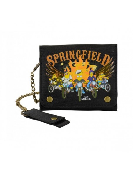 The Simpsons Springfield Biker - Bi-fold chain wallet