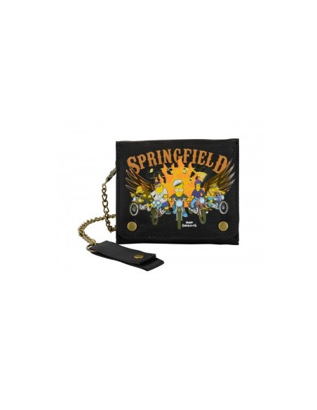 The Simpsons Springfield Biker - Bi-fold chain wallet