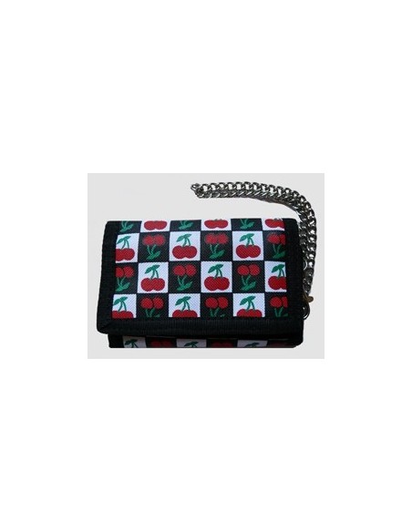 Portemonnee met ketting - Cherry Check Kersen 