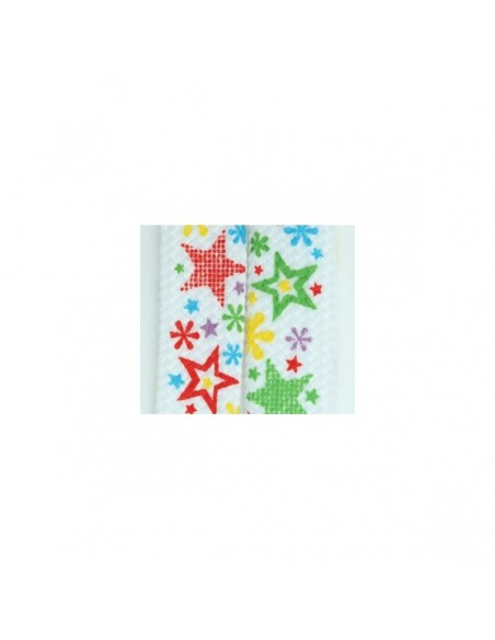 Schnürsenkel Weiss mit Sterne und Blumen