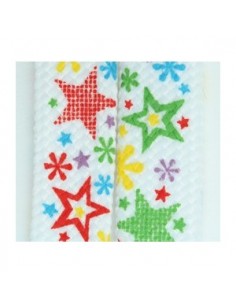 Shoelaces White with Stars and Flowers 2