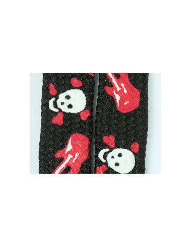 Schoenveters Skull Gitaar Zwart