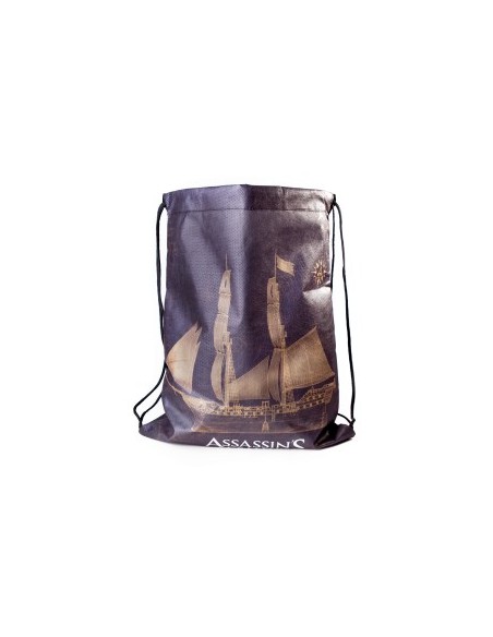 Assassins Creed Black Flag - Zwarte Gymtas Rugtasje The ship