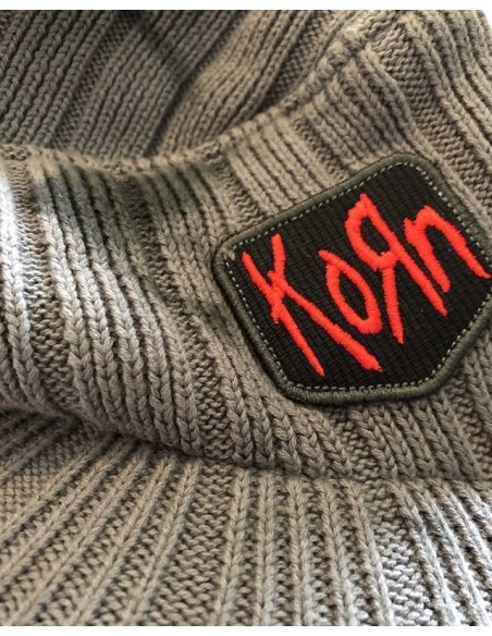 Korn - Billed Beanie Mütze Grau