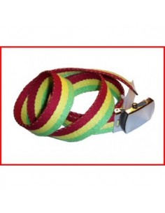 Gürtel Rasta Farben rot-gelb-grün gestreift