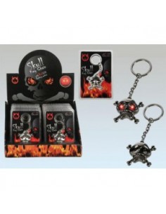 Skull Led Sleutelhanger - Red flashing action 2