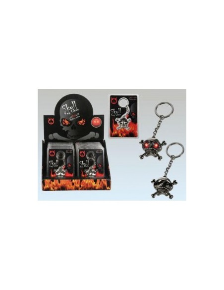 Skull Led Keychain - Red flashing action