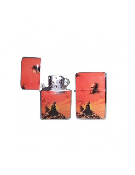 Oil Lighter Skull "Orange"