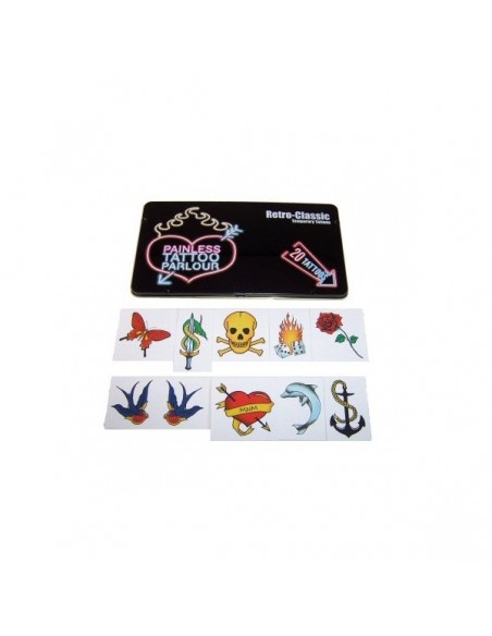 Temporary Tattoos in Tin