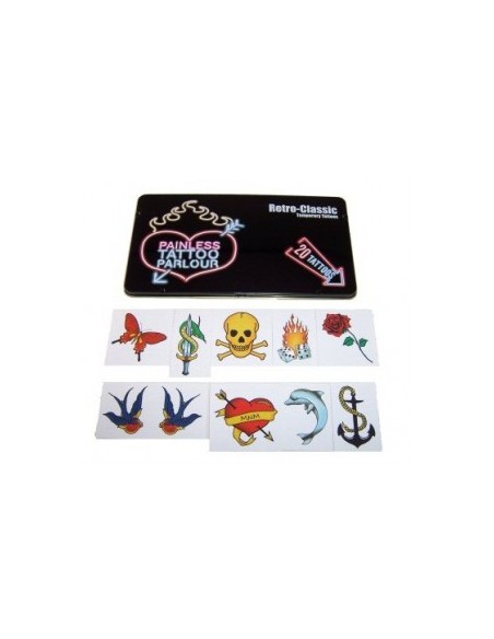 Temporary Tattoos in Tin