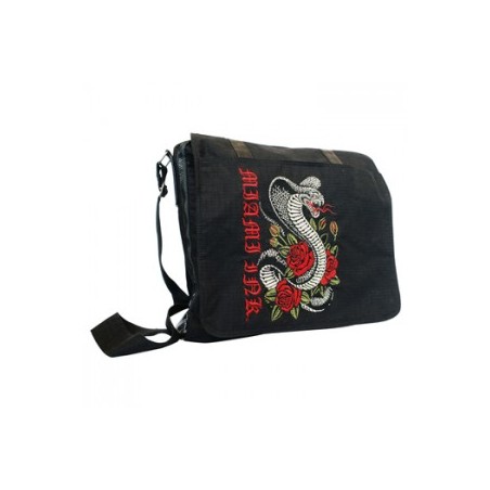 Miami Ink Tas Messenger - Snake Rose