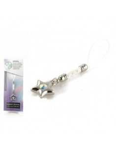 Handy Anhänger Swarovski Crystal - Star weiss 2