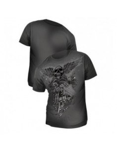 Miami Ink Herren T-Shirt - Grau Flying Skull Totenkopf