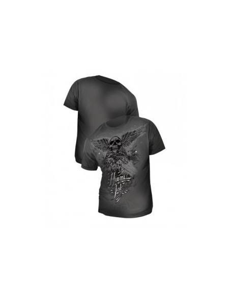 Miami Ink Heren T-shirt Grey Flying Skull
