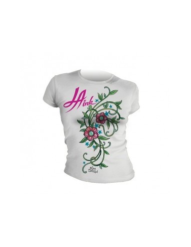 LA Ink  Damen T-Shirt Pink Flowers