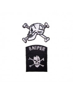2 Skull Iron on Patches