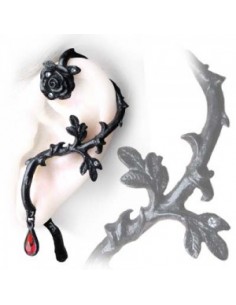 Rose of Passion - Black Earring stud (1 x) 