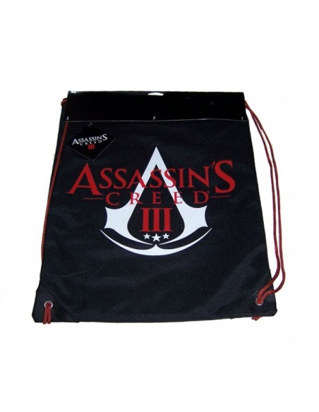 Assassins Creed III - Zwarte Gymtas Rugtasje Logo
