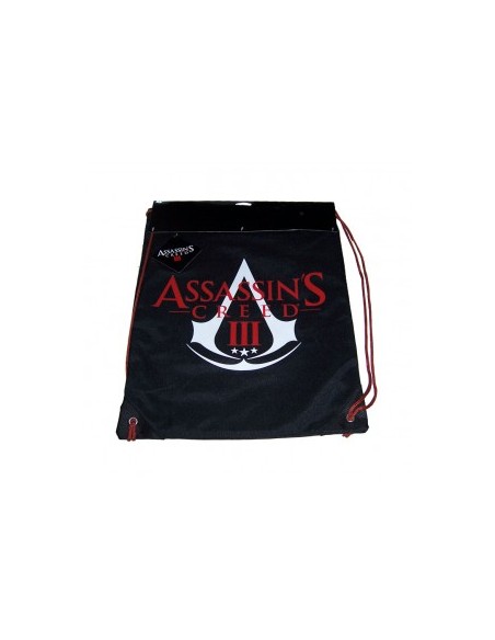 Assassins Creed III - Zwarte Gymtas Rugtasje Logo