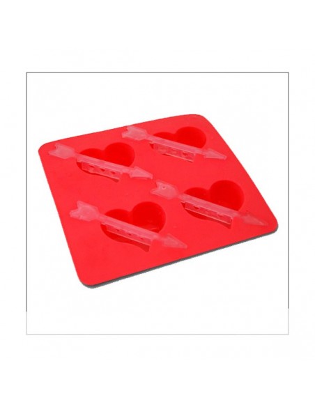 Eiswürfelform rot Herz mit Pfeil