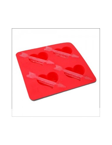 Ice Cube Tray Red Heart with Arrow