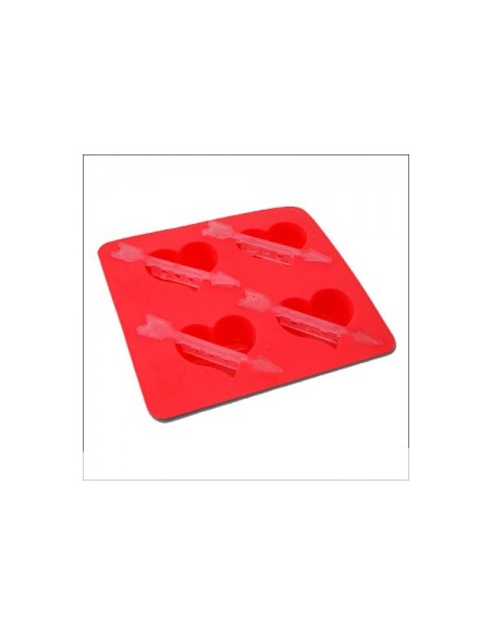Eiswürfelform rot Herz mit Pfeil
