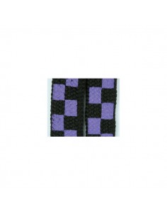 Schnürsenkel Check Schwarz Violett