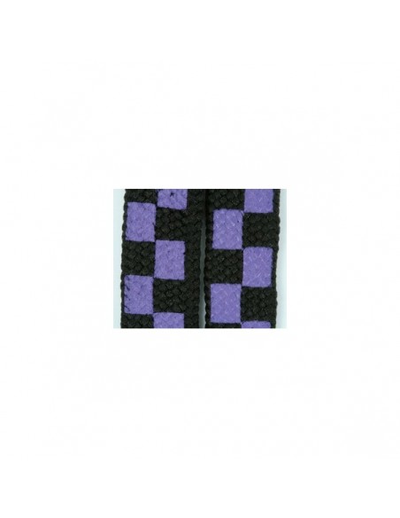 Schnürsenkel Check Schwarz Violett