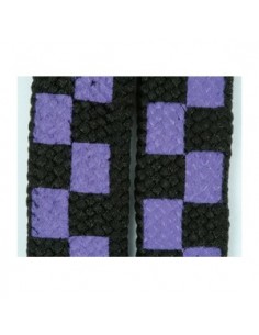 Shoelaces Check Black Purple 2