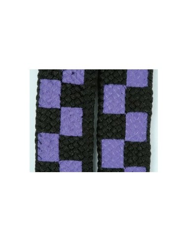 Shoelaces Check Black Purple