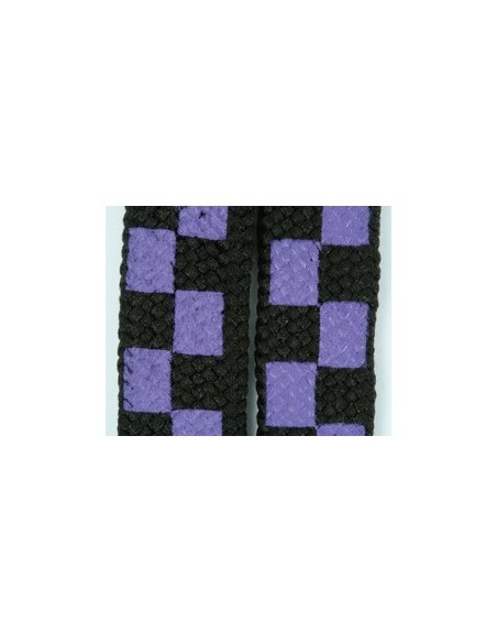 Schnürsenkel Check Schwarz Violett