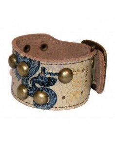 Miami Ink Studded Buckle Armband - Schlange