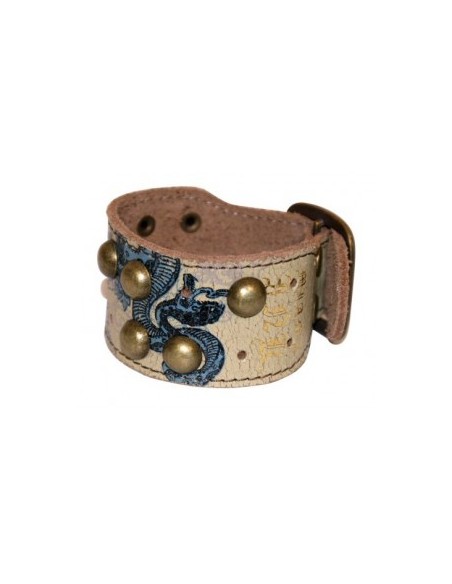 Miami Ink Studded Buckle Wristband - Snake