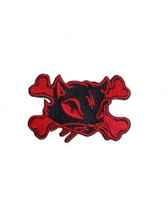 Red Bad Kitty Bones Patch