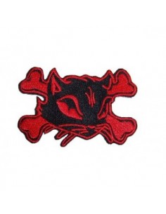 Red Bad Kitty Bones Patch 2