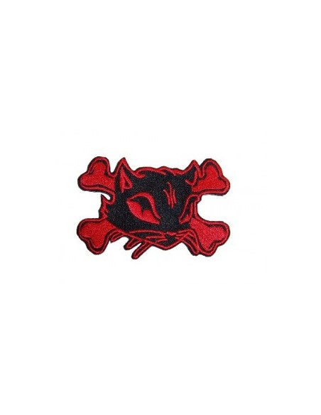 Red Bad Kitty Bones Patch